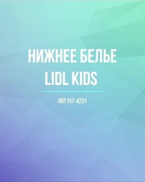 Купить Нижнее белье LIDL Kids#5 кг, ЛОТ №4231 оптом в Орле и Орловской области