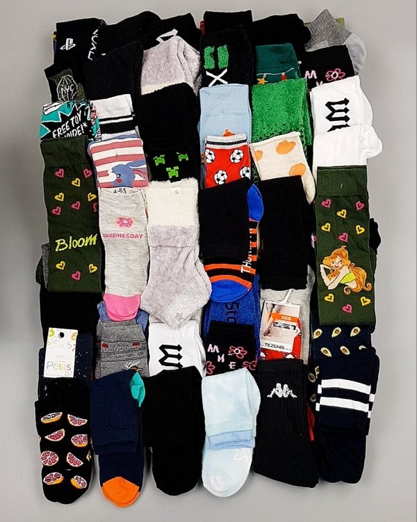 Фотография  826 - Носки дети СТОК зима#5 кг, ЛОТ №6988 оптом в Орле и Орловской области