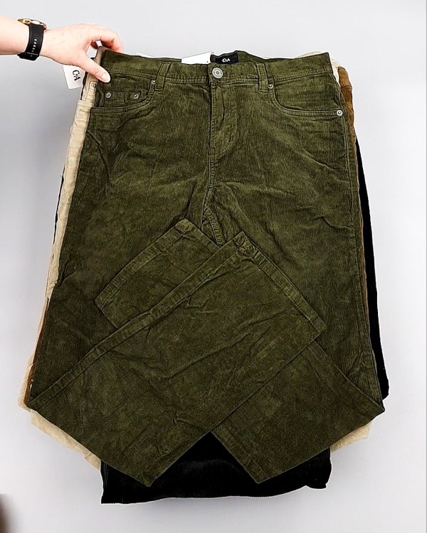 Фотография  876 - Брюки вельветовые м/ж C&A 025#10 кг, ЛОТ №8031 оптом в Орле и Орловской области