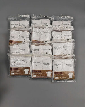 Фотография  611 - Футболка белая муж Корея 085#5 кг оптом в Орле и Орловской области