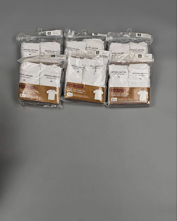 Фотография  498 - Футболка белая муж Корея 085#5 кг оптом в Орле и Орловской области